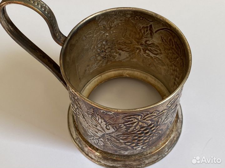 Советский Подстаканник Мельхиор Виноградная Лоза