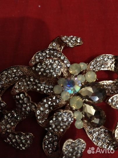 Брошь цветок огромная Винтаж