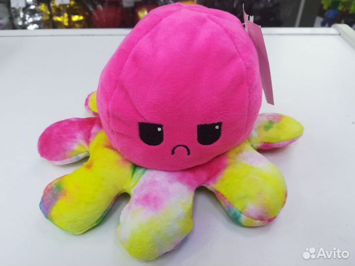 Осьминог перевертыш вывернушка 13см цветной