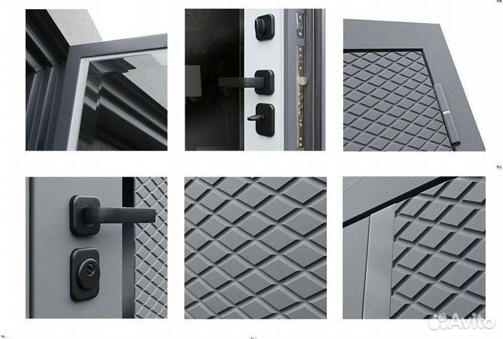 Дверь входная серая металлическая Манчестер