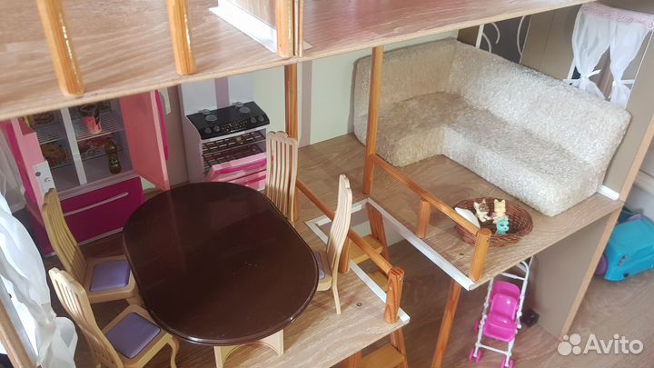 Кукольный домик для барби с мебелью