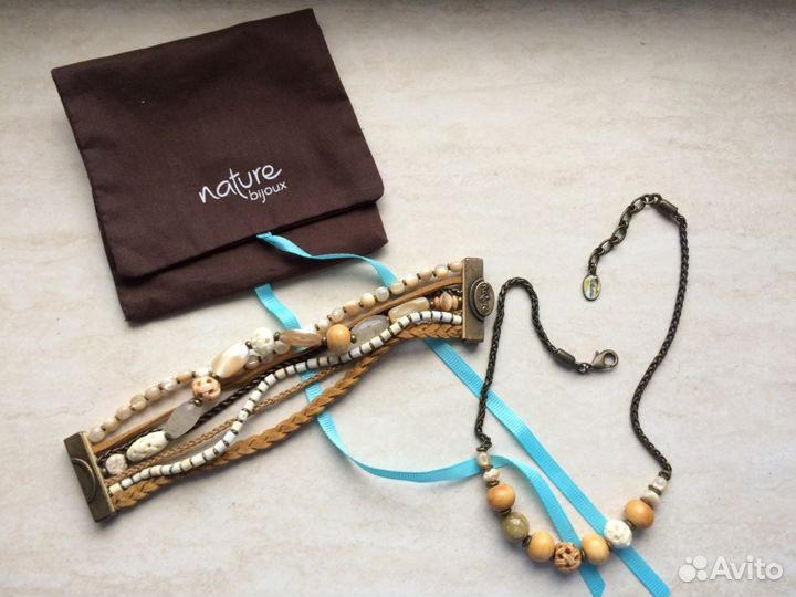Браслет и колье-набор nature bijoux