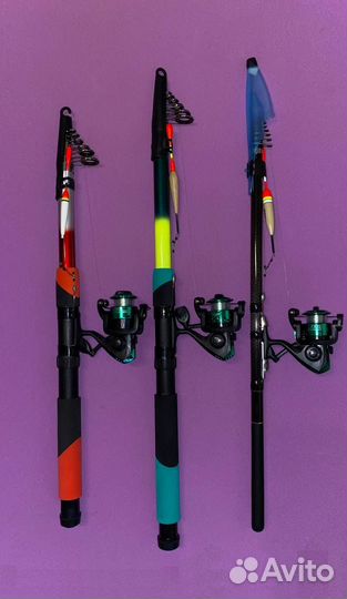 Удочка в сборе, 3.6 и 4,5 метра. Новая
