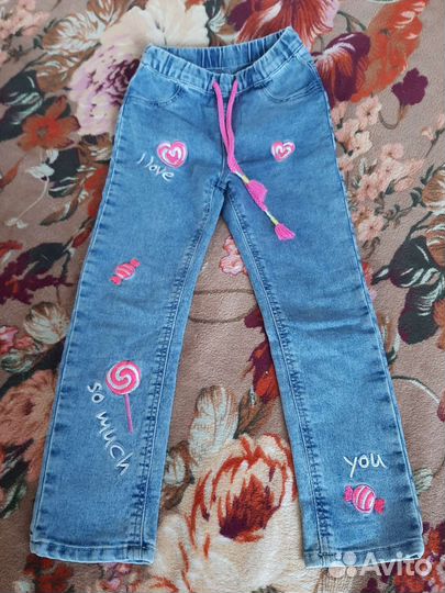 Джинсы для девочки 110