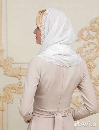 Снуд, платок женский для крестин, венчания, храма