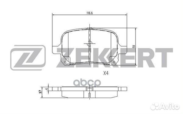 Колодки торм. диск. передн. Lexus RX 300 (XU10)