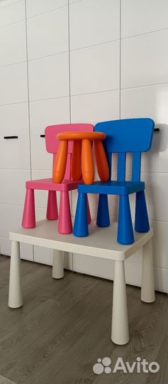 Стол, стулья и табуретка IKEA серия Маммут
