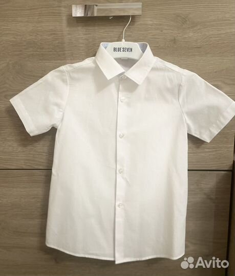 Рубашка белая для мальчика 116-122