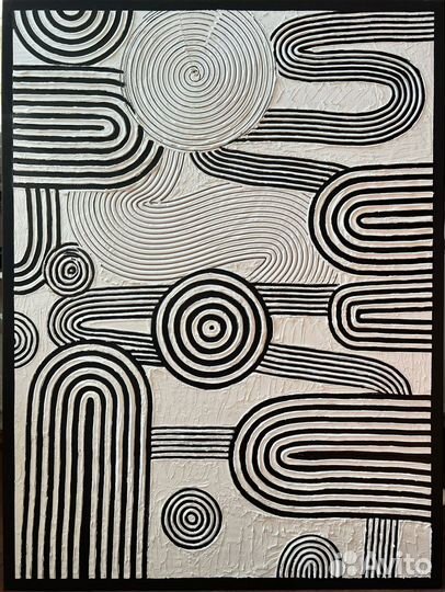 Интерьерная картина текстурной пастой