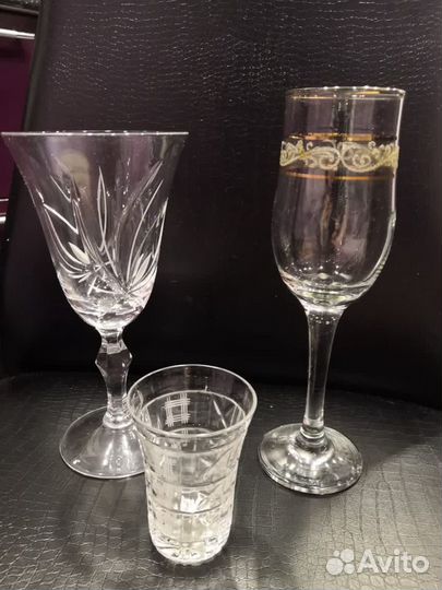 Фужеры + бокалы + рюмки