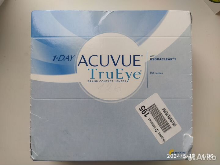 Контактные линзы однодневные acuvue 126 штук - 12