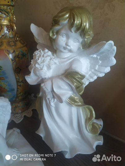 Ангелы статуэтки скульптуры. Фигуры в сад