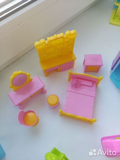 Мебель для кукольного домика+ домик-сумка