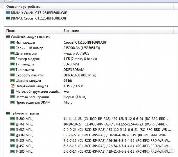 Sodimm ddr3 4gb оперативная память для ноутбука