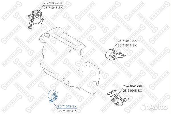 Подушка двс передняя Mazda 323 BA 1.3i-2.0i 94-98