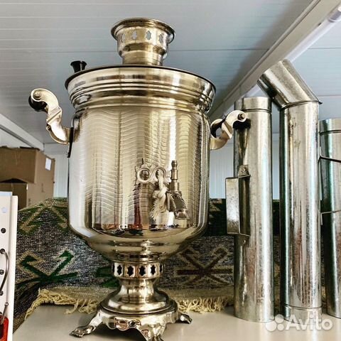 Самовар классический из латуни