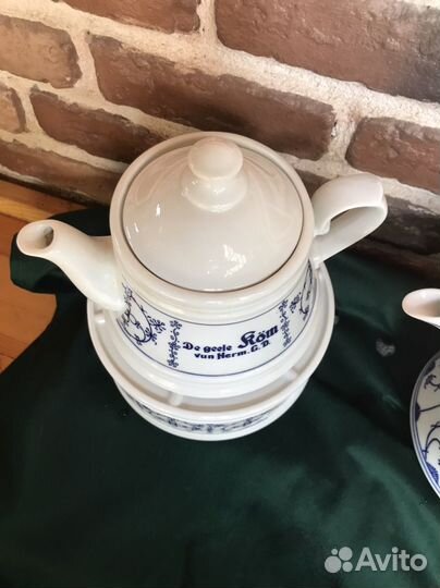 Чайник с подогревом синий лук, индийский узор