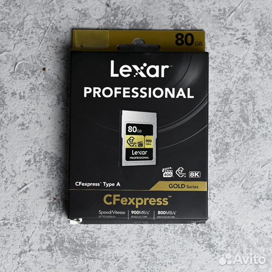 Карта памяти lexar professional gold 80gb