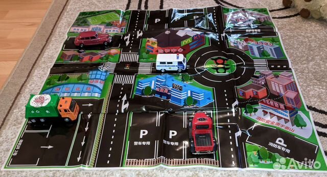 Игровой коврик, дорога, городок