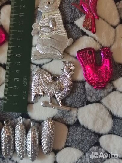 Елочная игрушка СССР колкий пластик