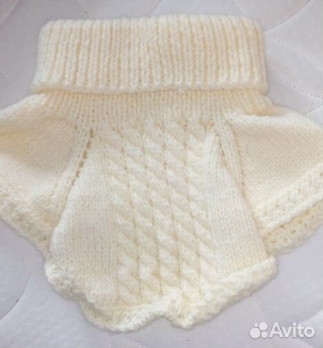 Манишка из ангоры вязаная новая