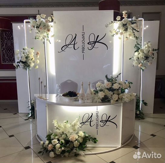 Свадебный декор, украшение свадебного зала