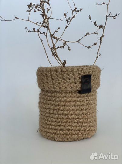 Подставка для кухонных принадлежностей джутовая