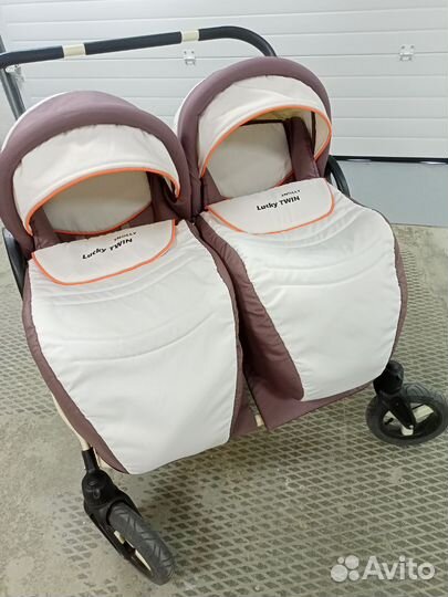 Коляска для двойни, погодок 2 в 1