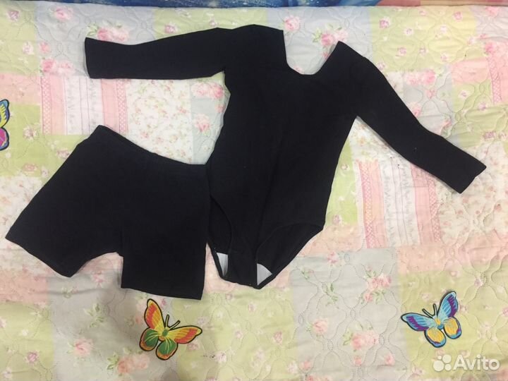 Гимнастический купальник, шорты, джазовки, балетки