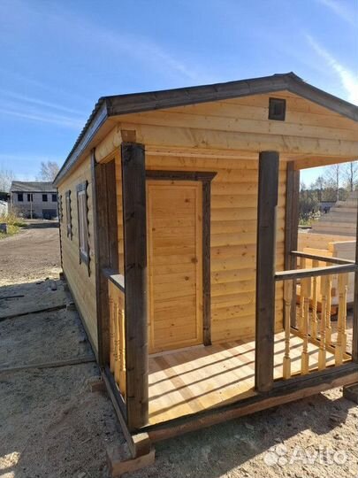 Мобильная перевозная каркасная баня