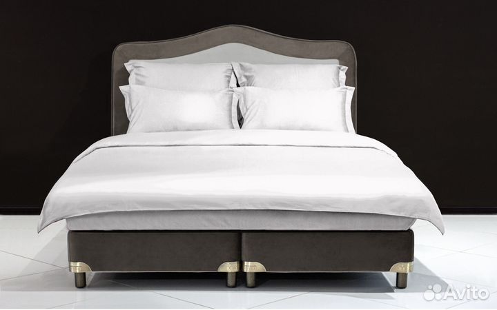 Постельное белье белого цвета из сатина 2 спальный