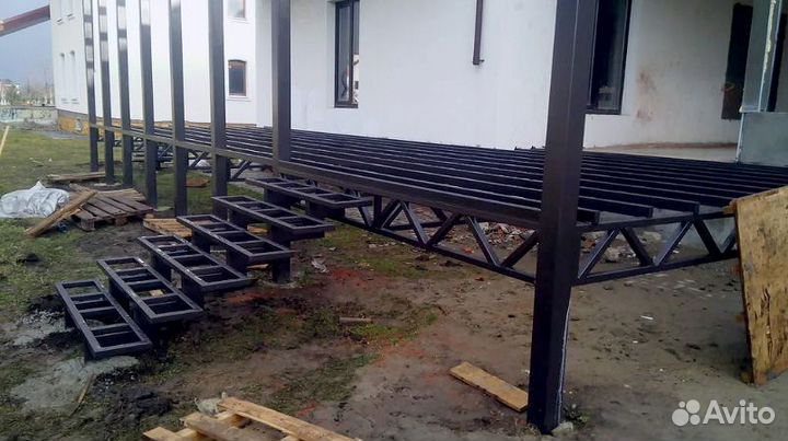 Терраса из металла №003