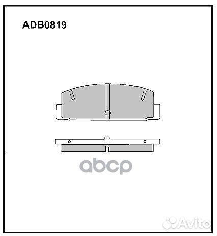 Колодки тормозные дисковые зад ADB0819 allied