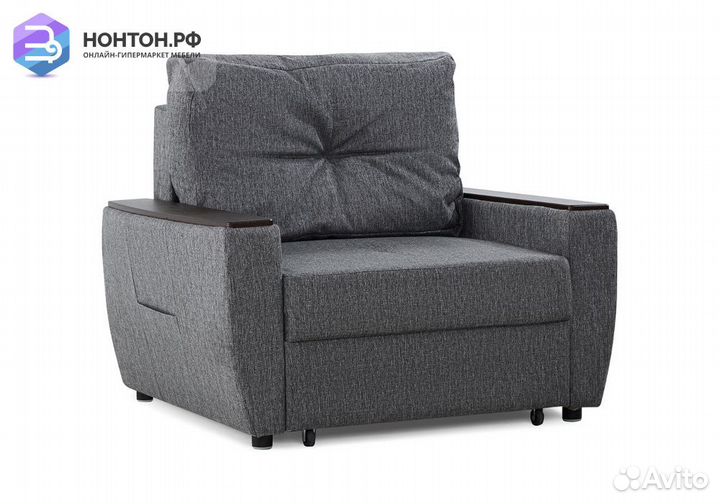 Кресло еврокнижка Дубай тёмно-серый