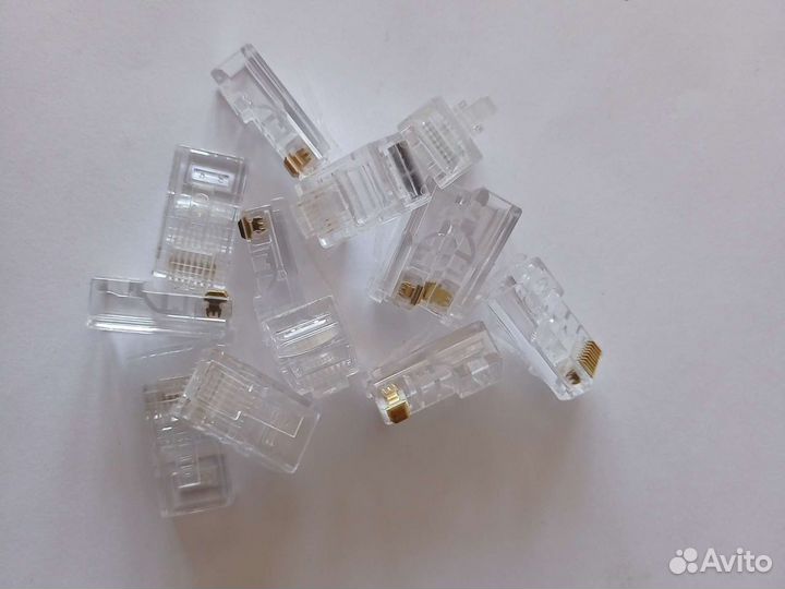 RG 45, качественный на 3 прокола, широкие контакты