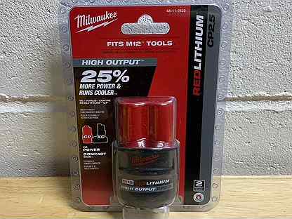 Milwaukee 2.5 ah m12 в блистере