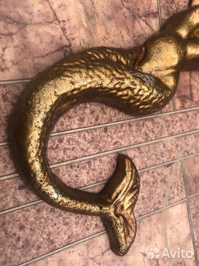 Русалка на стену пано металл СССР