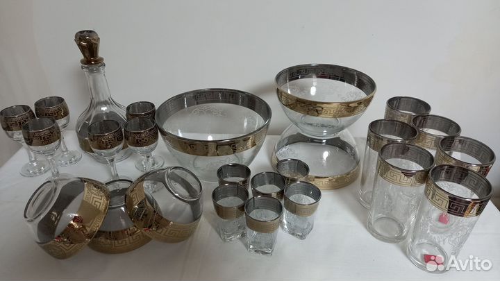 Салатники, стаканы, рюмки набор посуды