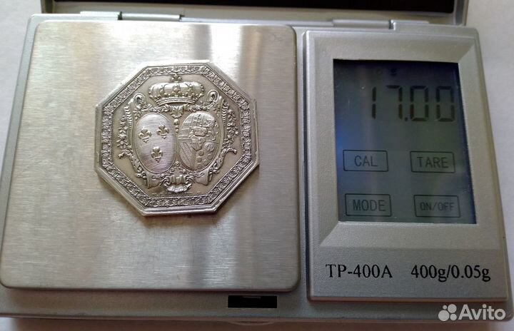 Медаль Жетон Франция 1774 г Коронация Марии-Антуан