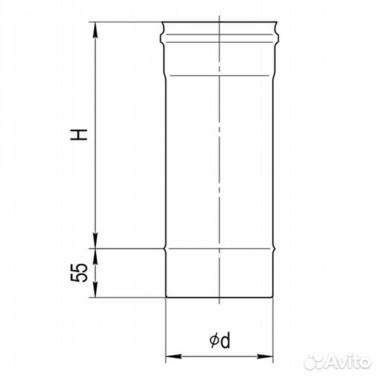 Дымоход ferrum 0,25м (430/0,5 мм) Ф80