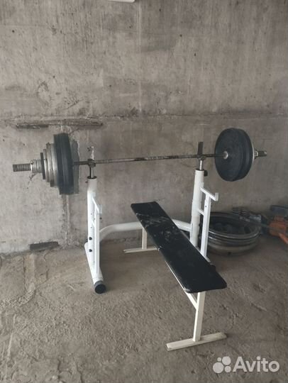 Штанга олимпийская 160кг+стойки и лавка