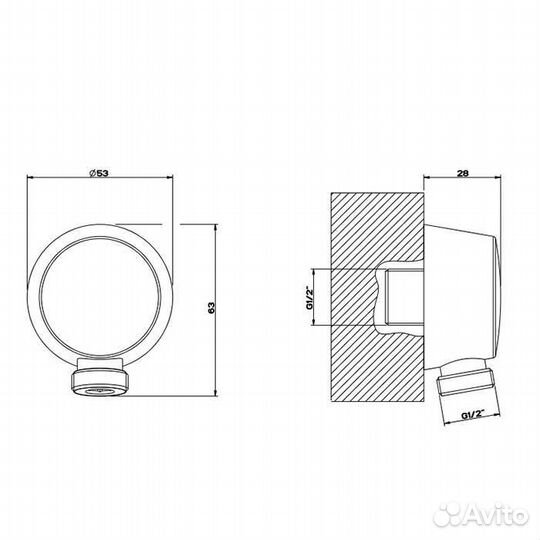 Gessi Emporio shower Вывод воды, цвет: Finox Brushed Nickel