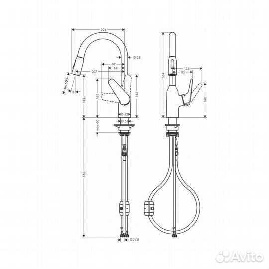 Смеситель для кухни Hansgrohe Focus M42 71801000