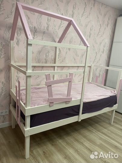 Кровать домик для девочки милая 180*80