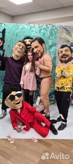 Ростовые куклы, звёзды.Шуточный стриптиз.Аниматоры