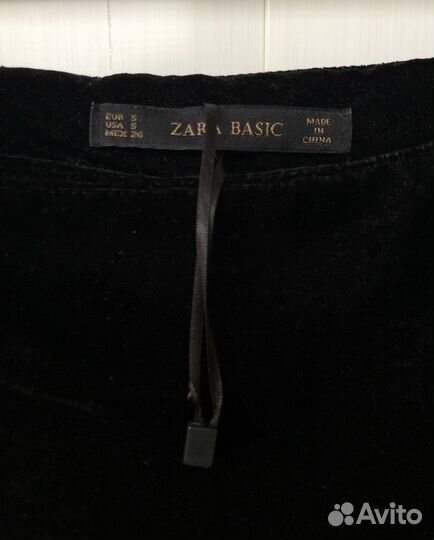 Бархатное платье zara