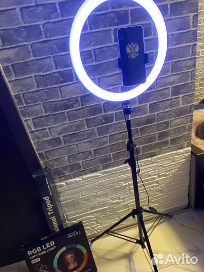 Кольцевая лампа RGB 33 см