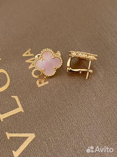 Золотые серьги van cleef