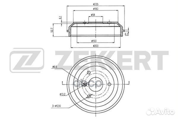 Барабан торм. зад. Smart City-Coupe (450) 98