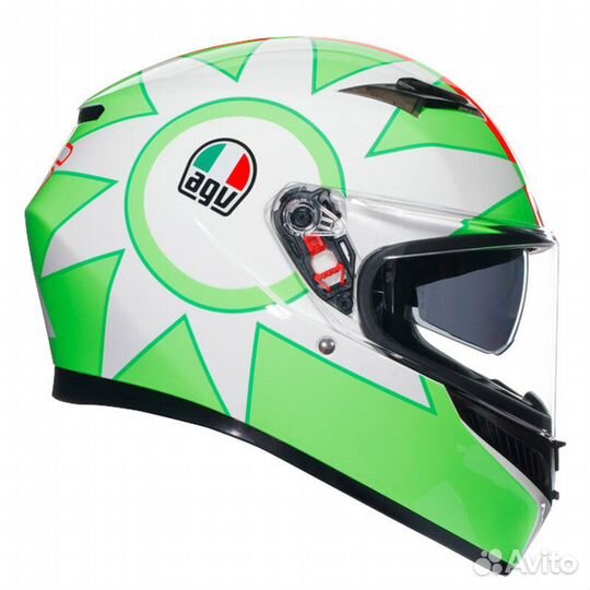 Agv K3 E2206 Rossi Mugello 2018 Мотошлем Зеленый